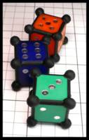 Dice : Dice - 6D - Bouncey Dice Red Blue Green - JA Collection Apr 2024